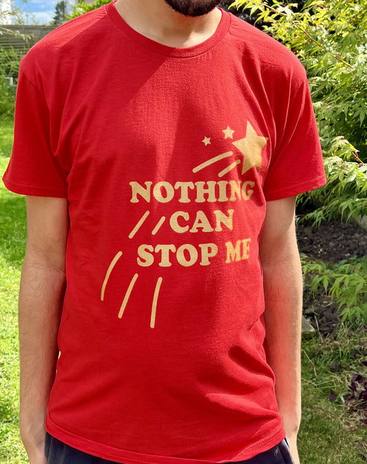 Red “Nothing can stop me” T-shirt